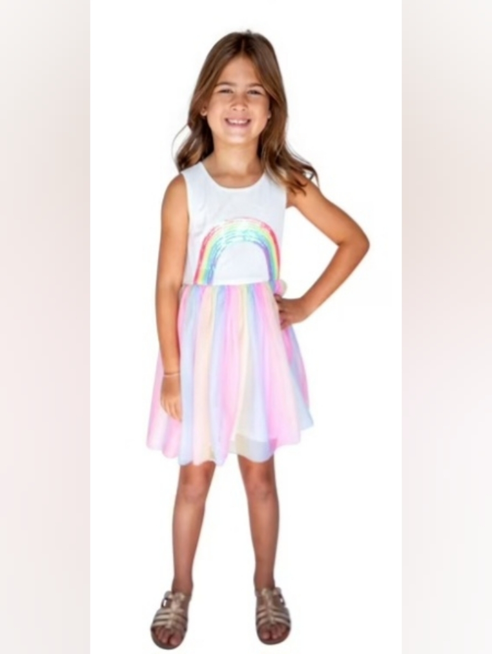 Zunie Size 4  Girls Soft Comfortable Pullover Lightweight Tutu Dress - A01